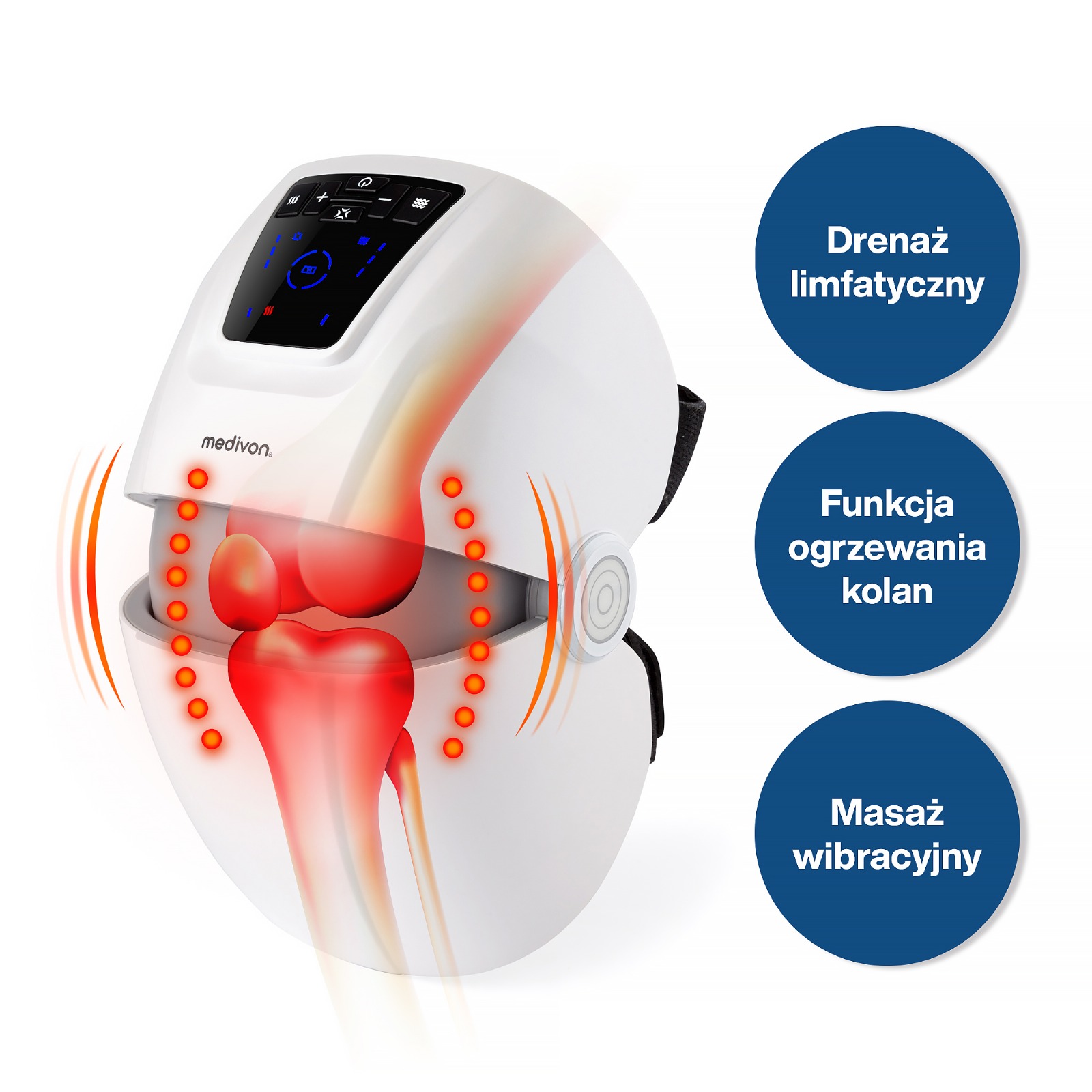 Masażer uciskowy do kolan i łokci Medivon Knee PRO - obrazek 4