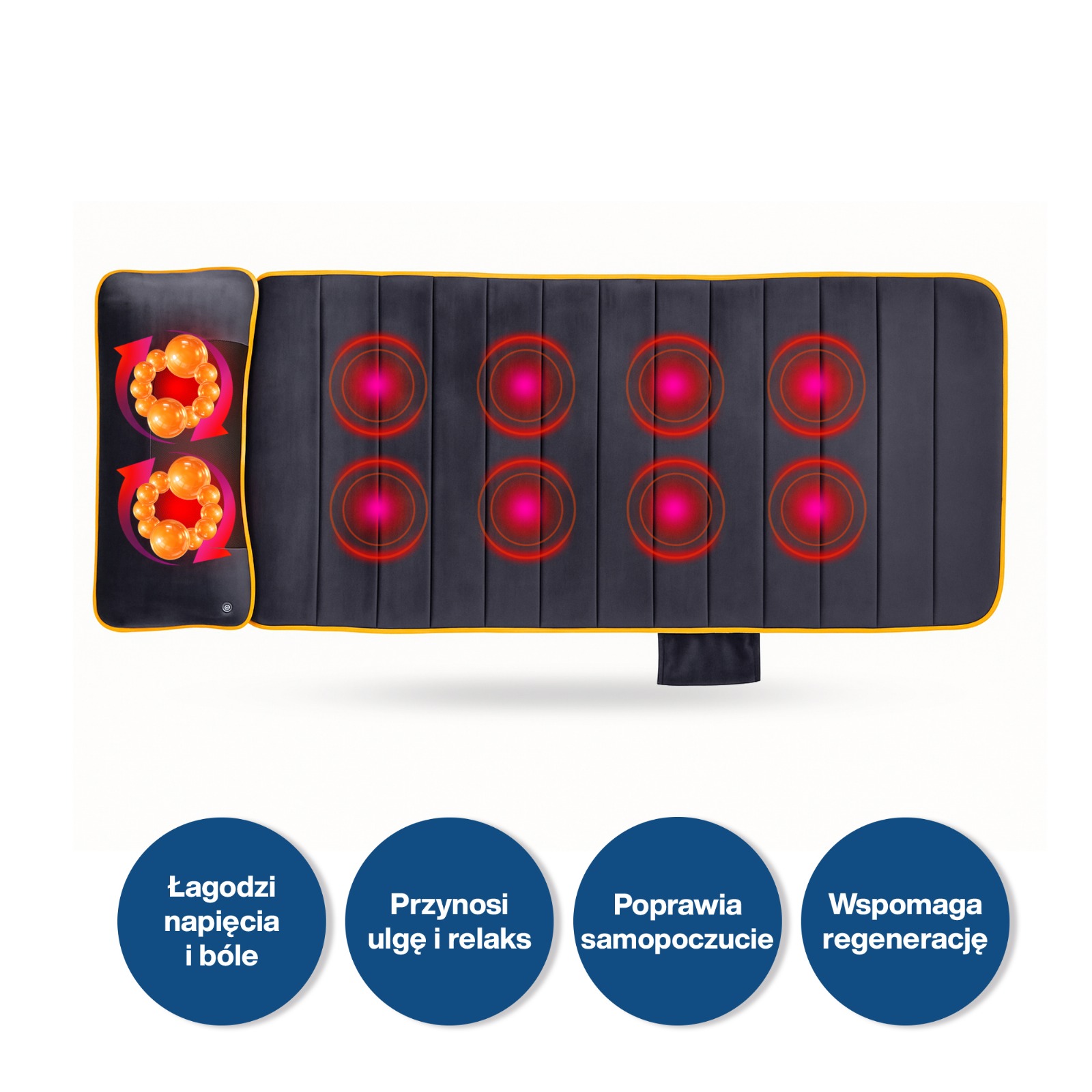 Mata do masażu Shiatsu Medivon Nova + niezależna poduszka masująca - obrazek 2