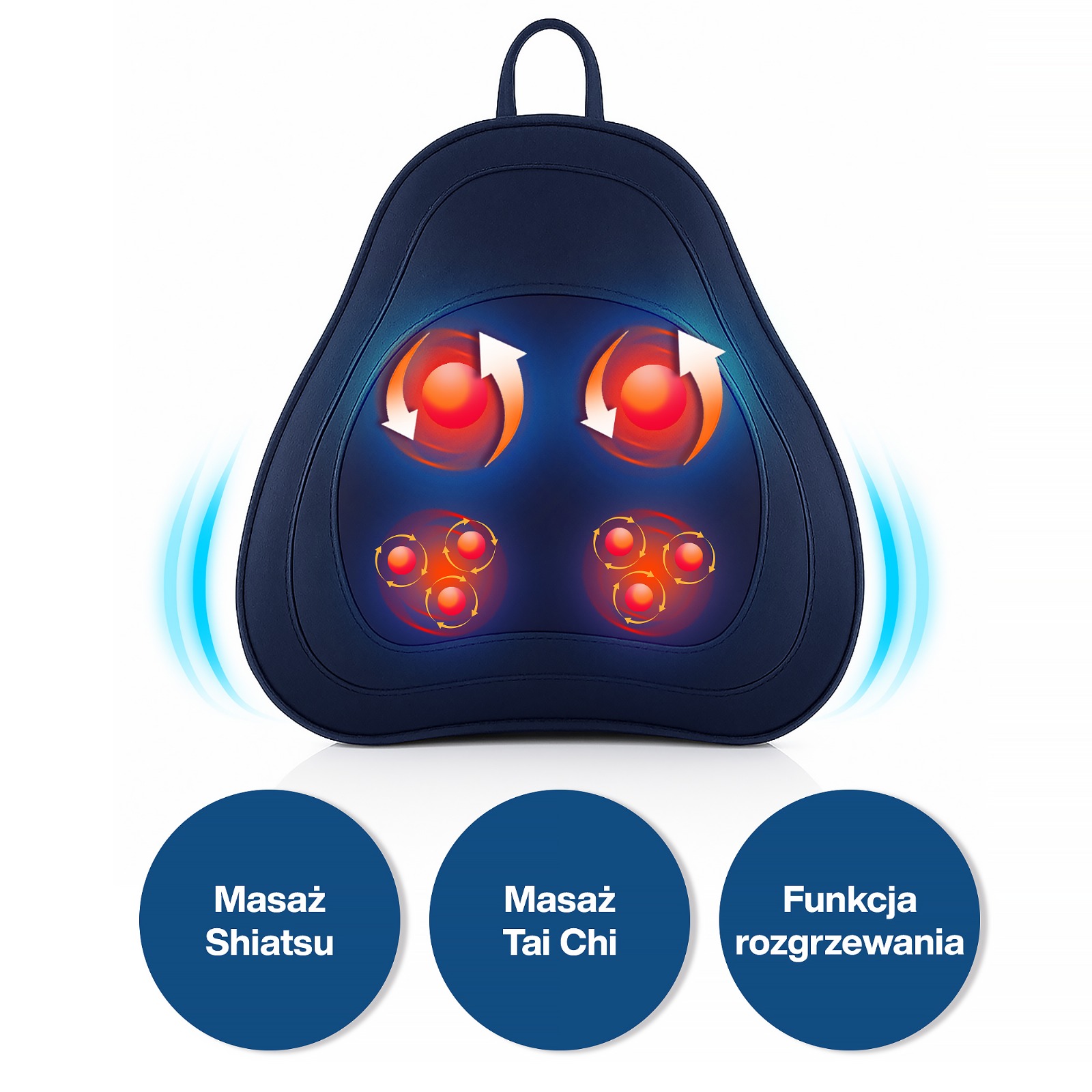 Wielofunkcyjna poduszka masująca Medivon Zona masażer bezprzewodowy pleców - obrazek 2