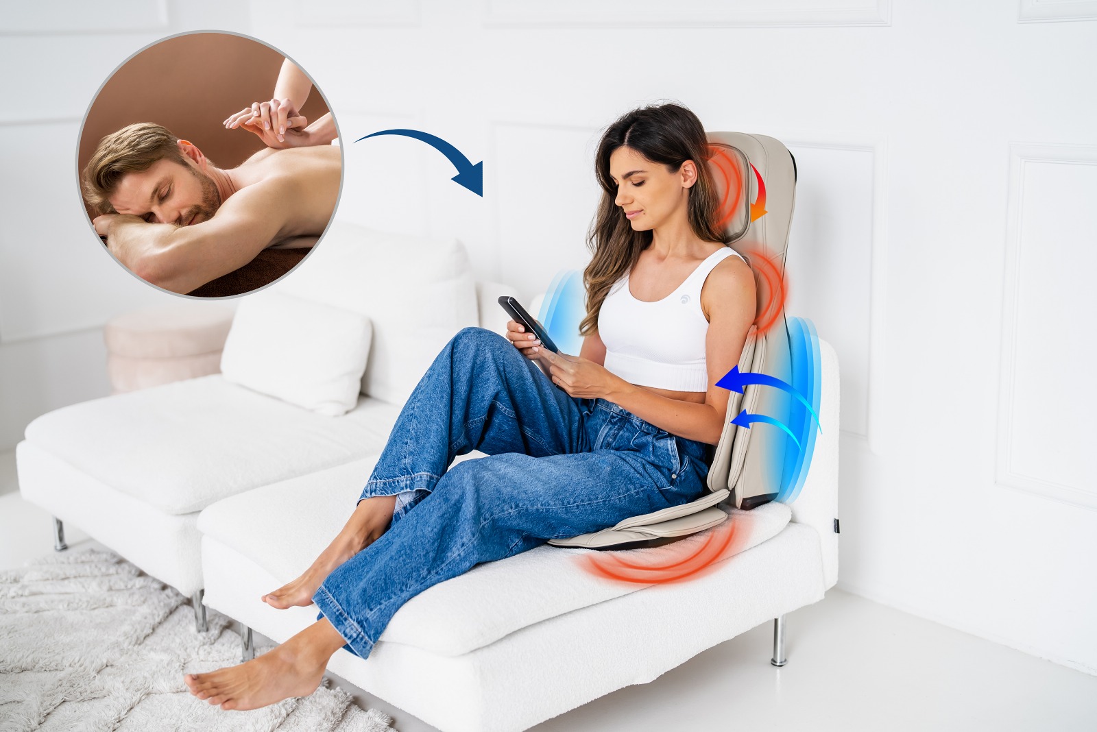 Mata masująca shiatsu Medivon Olympia - obrazek 7