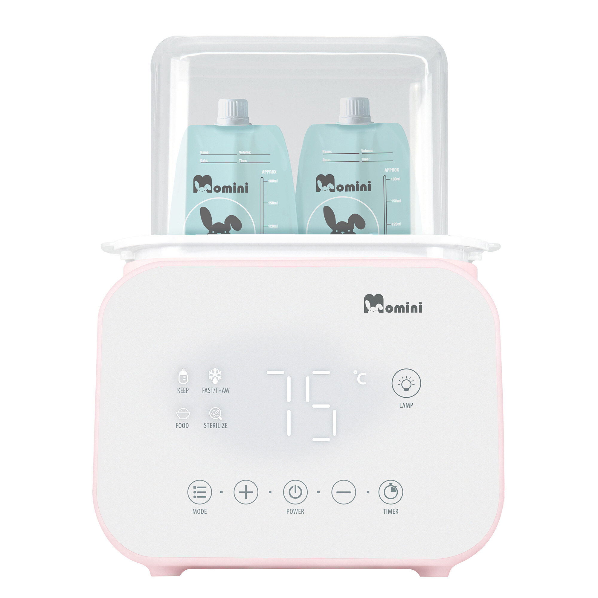 Sterylizator i podgrzewacz butelek 6w1 Momini MelloDuo - obrazek 2
