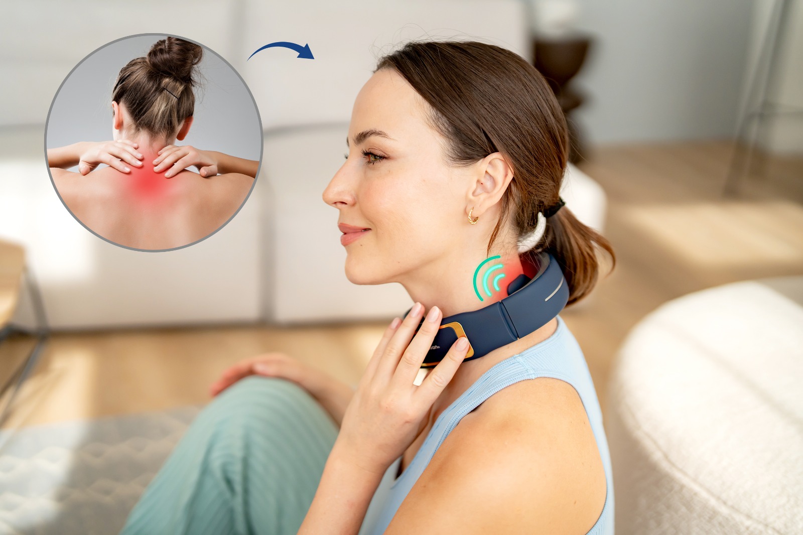 Elektrostymulator, masażer do karku szyi Medivon Ultra EMS Pro podgrzewanie - obrazek 9