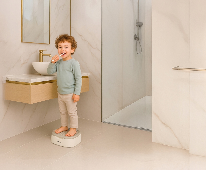 Wielofunkcyjny nocnik dla dzieci 3w1 dla niemowląt Momini Softi beige - obrazek 8